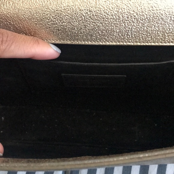 YSL Gold+Silver Leather Monogramme Satchel - Picture 8 of 9